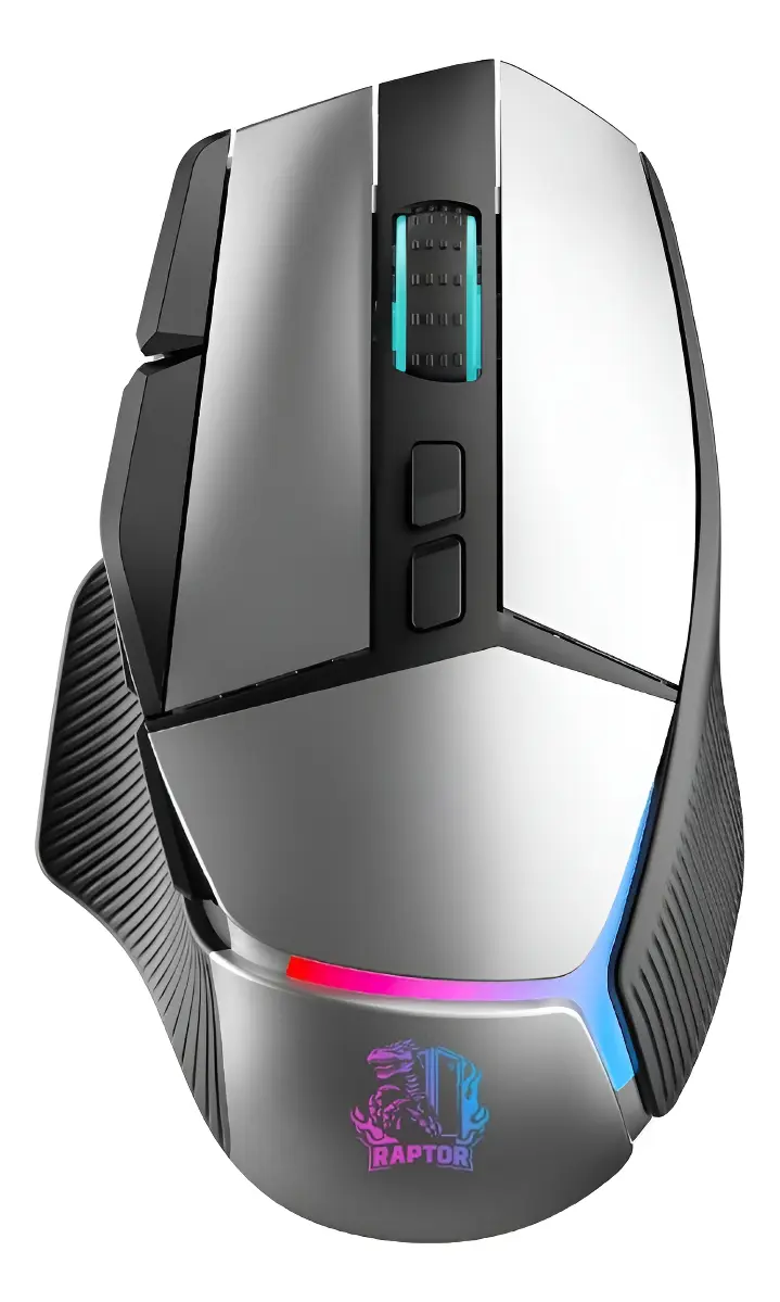 Mouse Inalambrico RAPTOR Storm Grip 9 Botones PixArt PAW3311
