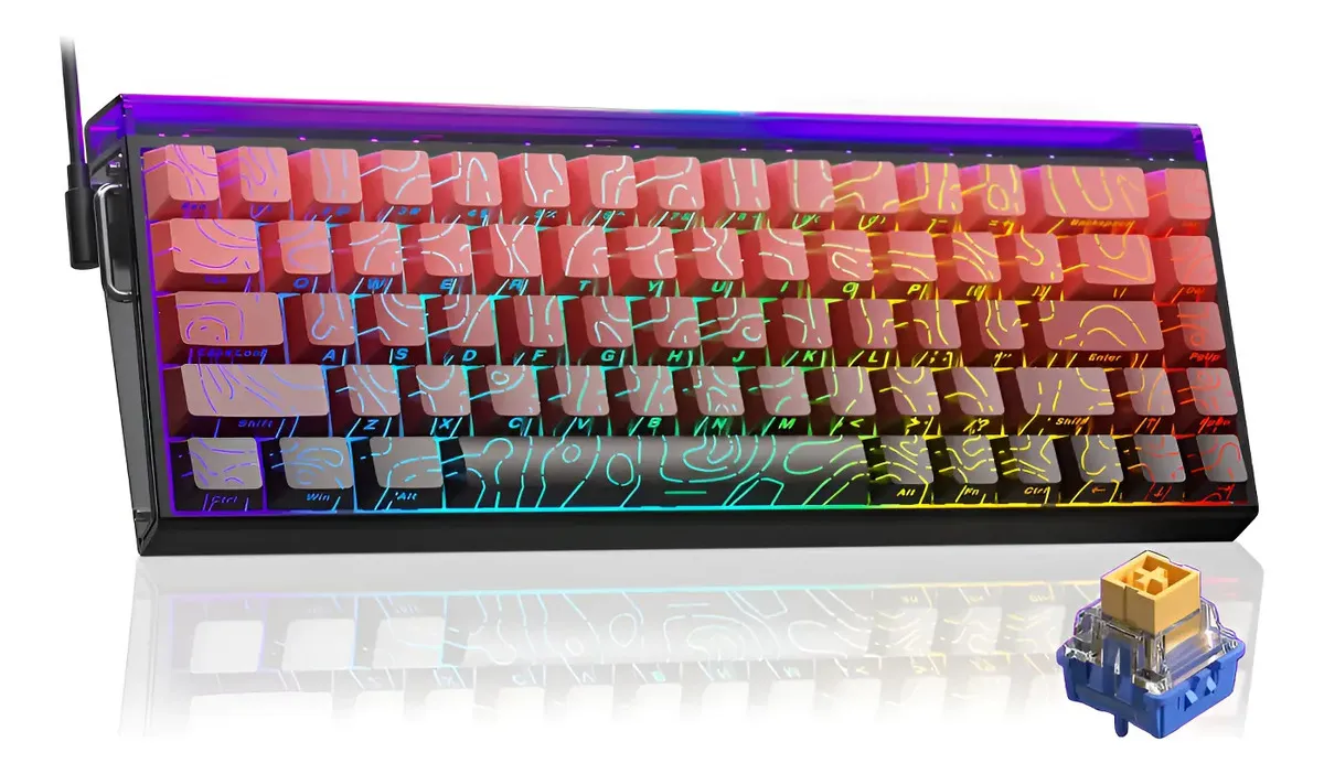 Teclado Magnetico AULA Hero 68HE Black Dragon King 8KHZ
