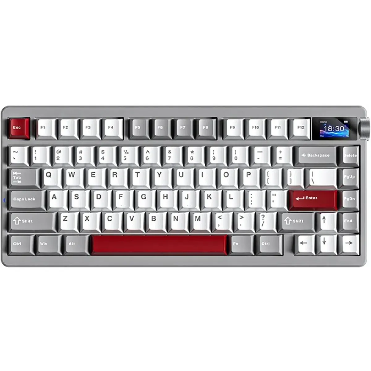 Teclado Mecanico AULA Nova 75 Grey/White/Red Star Vector