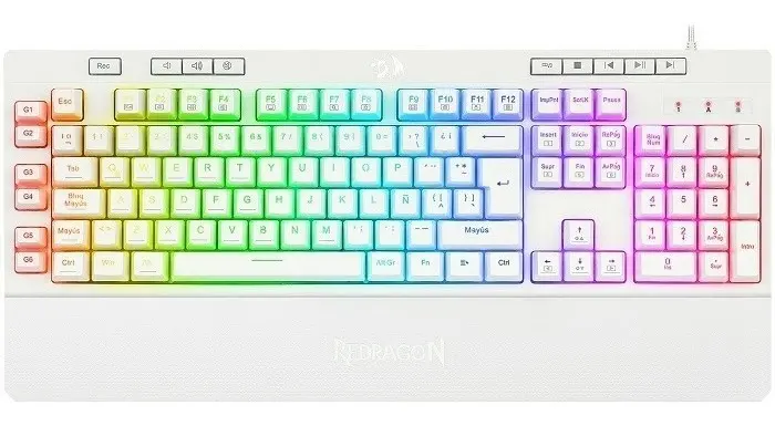 Teclado Mecanico REDRAGON Shiva Blanco