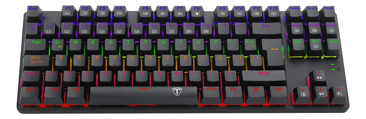 Teclado Mecanico T-DAGGER Bora Lite Rainbow Grey / Black