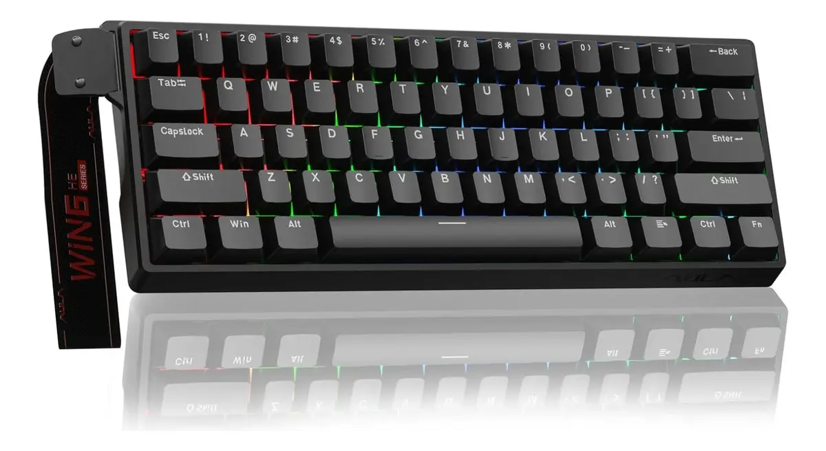 Teclado Magnetico AULA Win60HE Black 8Khz