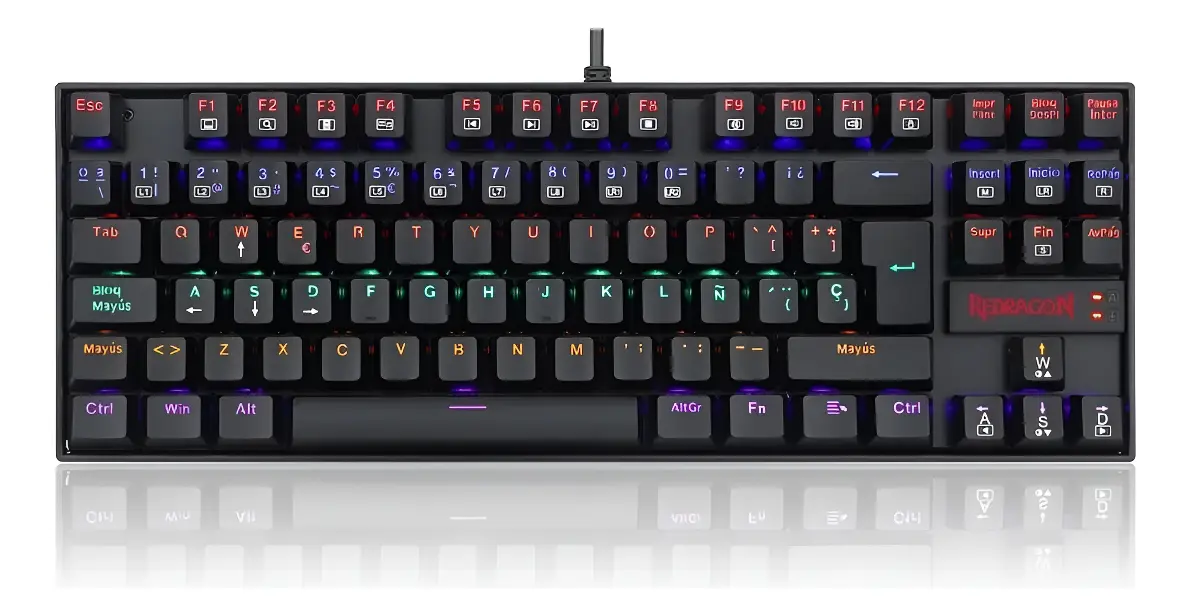 Teclado Mecanico REDRAGON Kumara RGB Switch Red Negro