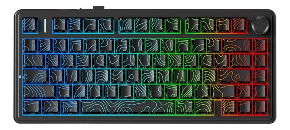 Teclado Mecanico Inalambrico AULA F75 Black Contour Line Seiya
