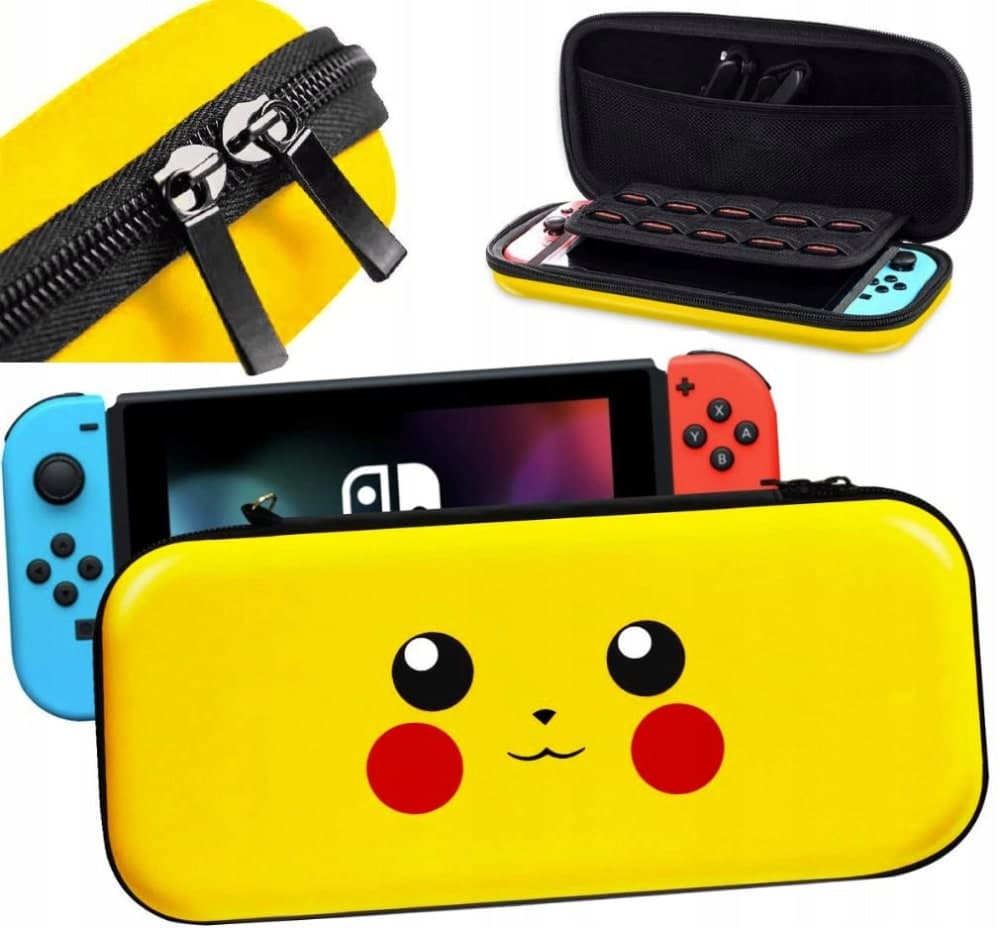 Pikachu Face EVA Carrying Case Switch OLED